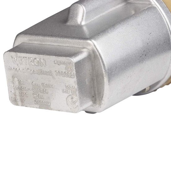 Вібраційний Насос Wetron 778382 (WVM60) 0.25 кВт H 75м Q 18л/хв Ø100мм 10м кабелю верхній забір