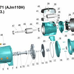 Поверхневий (самовсмоктуючий) Насос для свердловини Aquatica 775371 1,1 кВт,H=60 м, 70 л/хв