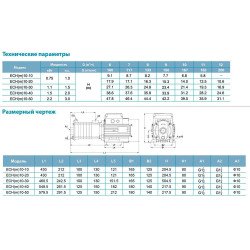 Насос многоступенчатый горизонтальный 1.1кВт Hmax 30м Qmax 250л/мин нерж LEO 3.0 ECH(m)10-30 (775656)