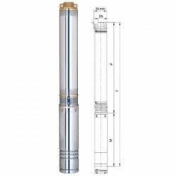 Насос занурювальний Aquatica (Dongyin) 777406; 1,5 кВт; h=197 м; 45 л/хв Ø80мм
