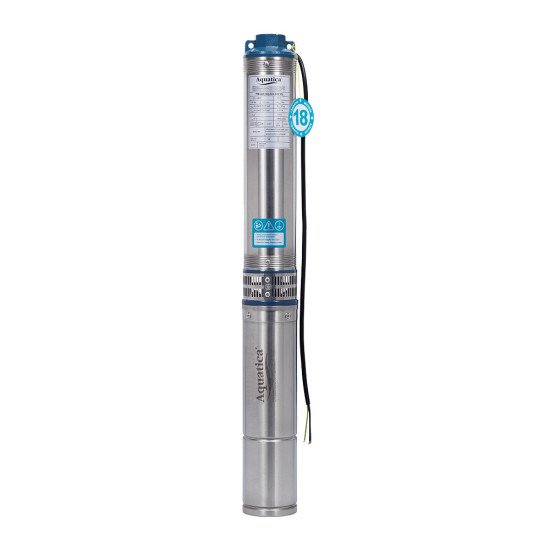Насос для скважины Aquatica (Dongyin) 778124 0.95 кВт; Н=105 м; 55л/мин; Ø102 мм(1,5 м кабеля)