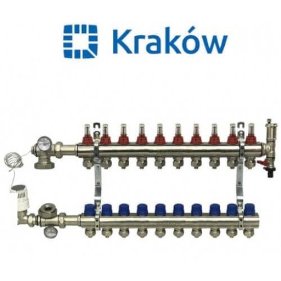 Колектор для теплої підлоги Krakow на 10 контурів