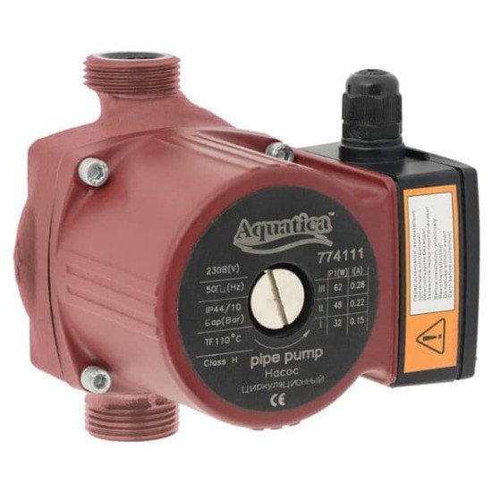 Циркуляционный Насос для скважины Aquatica 774140 130 Вт, 7 м, Qmax 87 л/мин, 180 мм, гайки