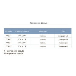 Клапан зворотний AQUATICA 779645 1"M×1"F (латунь)