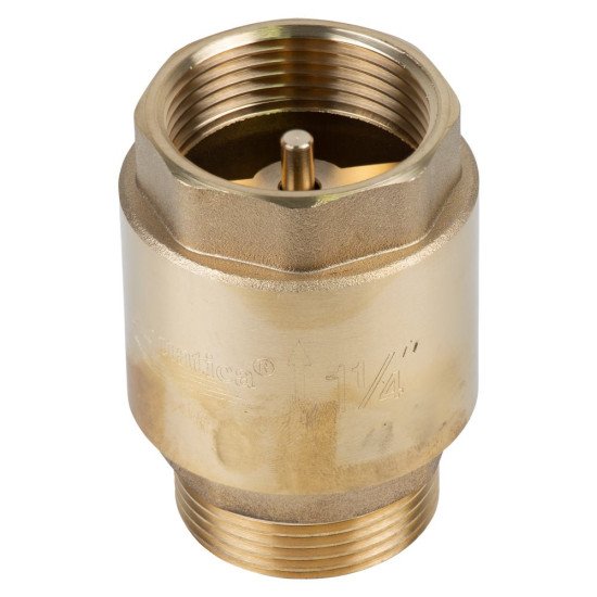 Клапан зворотний AQUATICA 779657 M1 1/4"×F1 1/4" (латунь) euro 510г