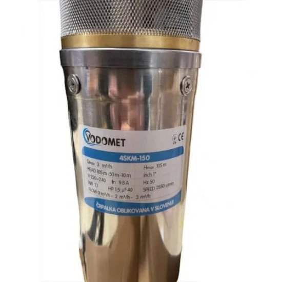 Насос вихровий VODOMET 4SKM-150 Н=105М, Q=3кбМ, P=1100 Вт, вбуд. конденс.